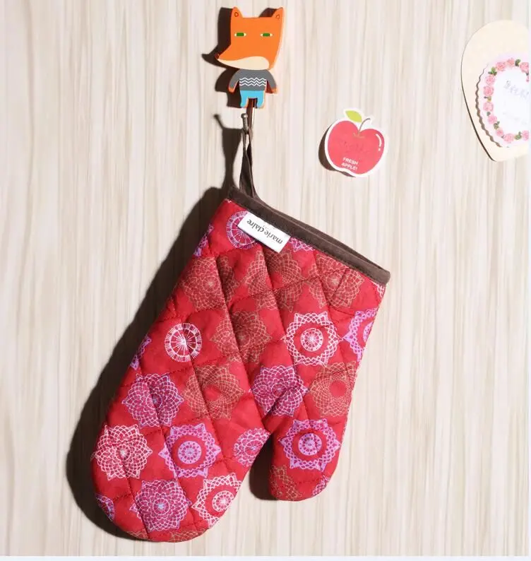 2016 Hot Sale Printed Oven Mitts for hit resistant used ...