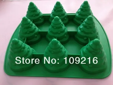 Оптом! 1 шт. стиль 3D Рождественские елки пищевой силиконовый торт/шоколад/пудинг/желе/лед DIY Плесень