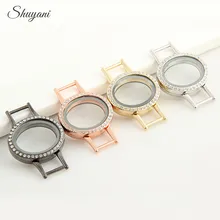 10 шт! Новое поступление, 4 цвета, круглый медальон, браслет, кулон, стразы, стеклянный плавающий медальон для браслета, ювелирные изделия