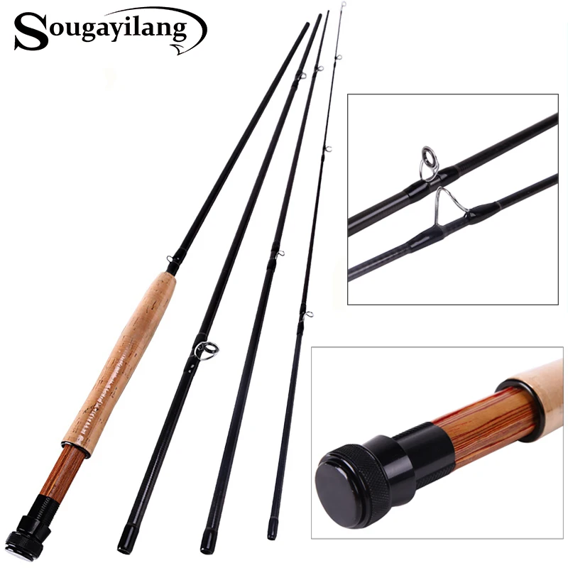 Sougayialng Super Quality High Carbon Fiber Fly Fishing Rod 8.86FT 5/6