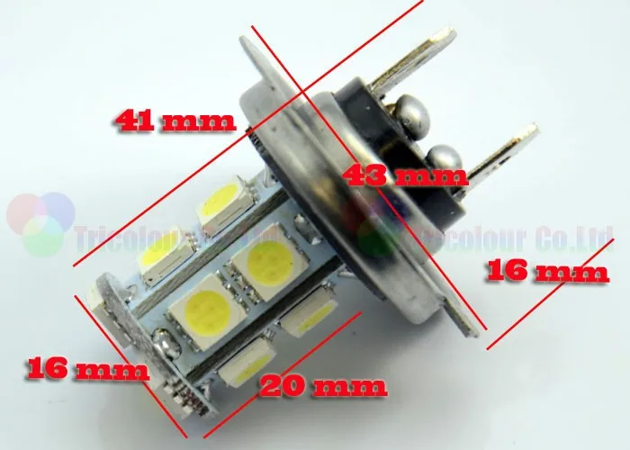AutoEC H7 13 SMD 5050 ультра яркие красные/зеленые/белые автомобильные передние фары LED передняя противотуманная фара дальнего света 12 V 200 шт./лот# LJ12