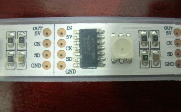 5 м DC5V WS2801IC(256 шкала) 32 шт. IC, 32 шт. 5050 SMD белый или черный PCB гибкий свет/светодиодные полосы WS2801