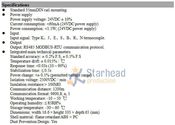 Термопары к RS485 RTU Modbus K J E S B R N Тип модуль сбора сигнала температуры изоляционный преобразователь din-рейка