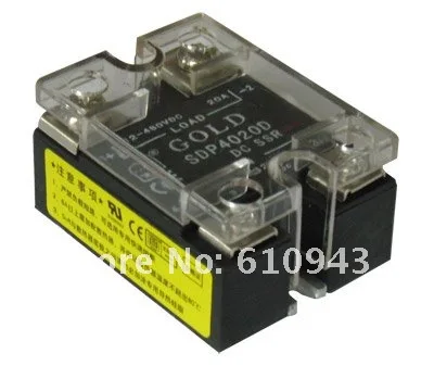 Sdp4020d 20A ССР, напряжение нагрузки: 12-480vdc, Управление votlage: 3.5-32VDC или 3.5-32VDC Бесплатная доставка