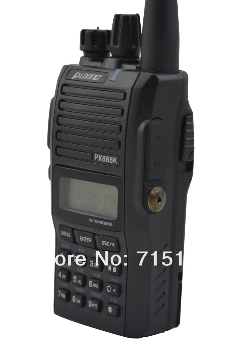 Черный цвет PUXING PX-888K двухдиапазонный VHF& UHF Профессиональный FM трансивер 5 Вт 128CH сканер радио PX 888K портативная рация