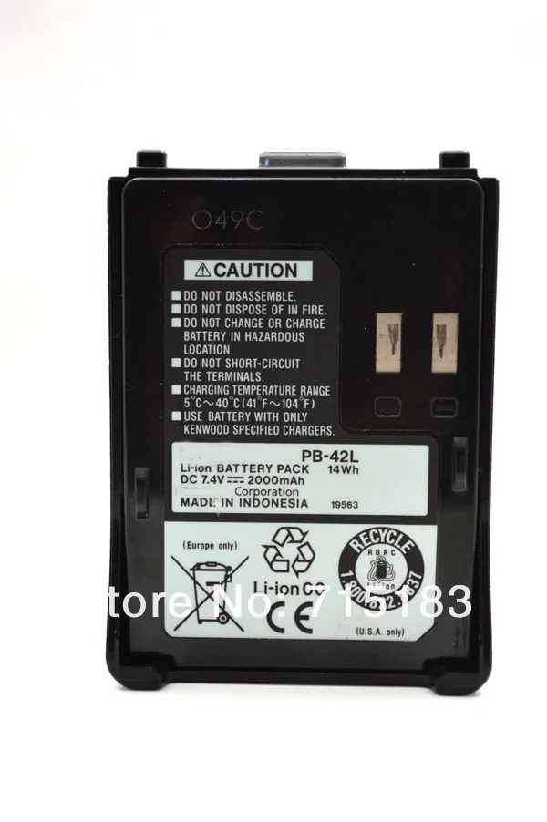 PB-42L 1550 мАч DC 7,4 V ионно-литиевая Батарея пакет для Kenwood TH-F6 TH-F6A TH-F6E TH-F7 TH-F7A TH-F7E