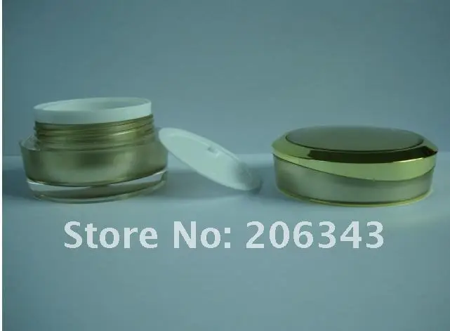 Boião de Creme para o Dia Creme para os Olhos Embalagens de Cosméticos Ouro Acrílico Creme Gel Essência Hidratante Plástico Jar 15g - 7 olhos gel essência hidratante plástico jar embalagens de cosméticos