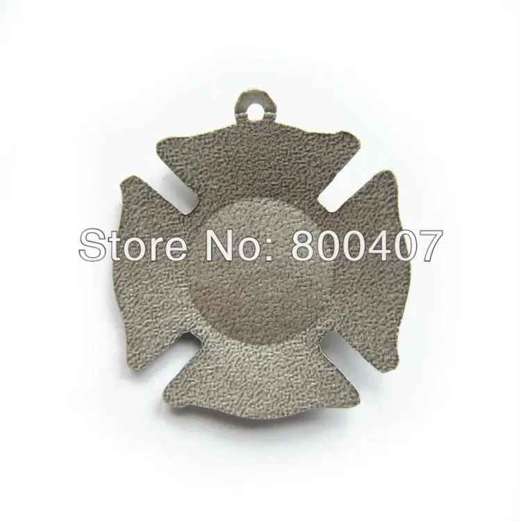 2013 New Silver Plate Firemen Firefighter Fire Dept Charm Pendant Back