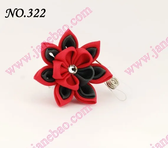 Новые 280 шт. " два слоя Kanzashi цветок заколки моды девушка Bow заколки