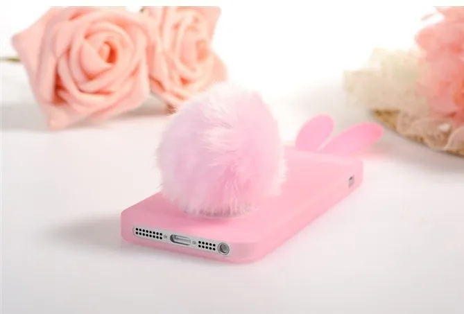 Bunny Rabbit Ears Plush Tail Case For iPhone (6)