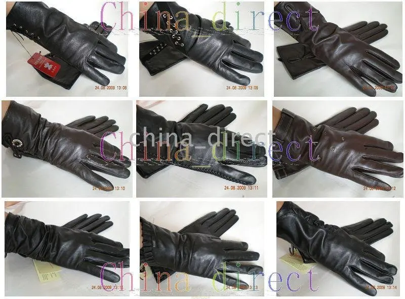 Высококачественные Новые кожаные перчатки женские 25 пар/лот дизайн