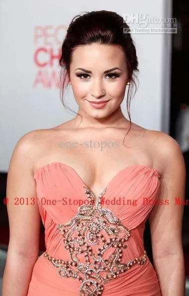 Demi Lovato, милое, для выпускного вечера, шифоновое, с бисером, летнее, Пляжное, Русалка, макси, длинное, знаменитостей, платья подружек невесты