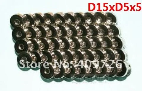 10 шт. D15xD5x5mm круговая петля неодимовый магнит, супер сильный редкоземельные неодимовые, N35