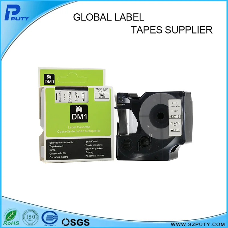 High quality 5pcs lot compatible 24mm dymo d1tape label tape 53713 for