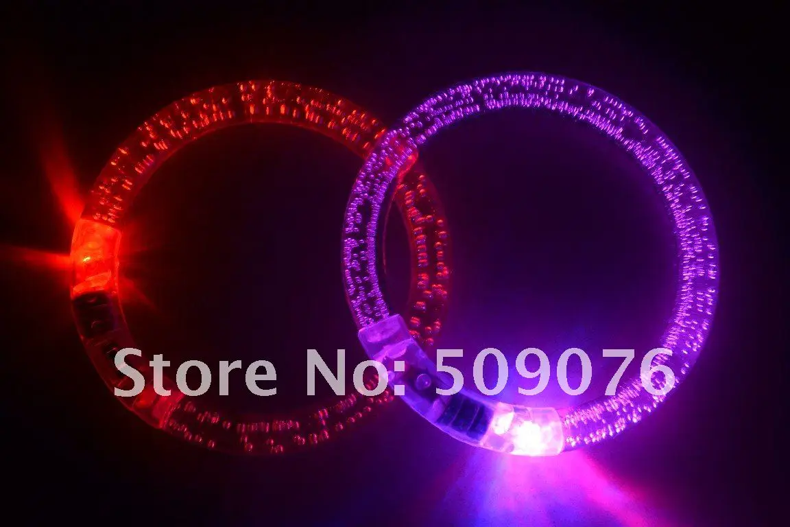 Free shipping 50pcs/lot diameter 8.5cm color changing led bracelet light up bracelet for party supplies