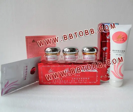 Jiaoyan Bailitouhong 3in1 daycream + ночной крем + жемчуг крем + моющее средство