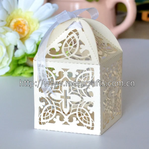 50pcs,Personalized laser cut giveaway box, wedding favors giveaway paper box,light gold giveaway