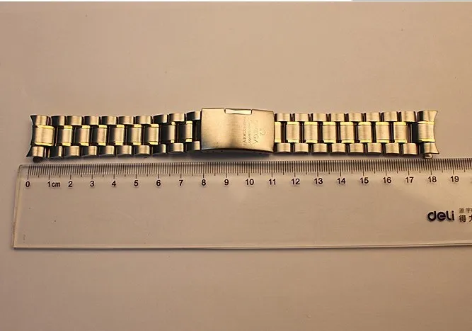 Оптoвaя прoдaжa 5 шт./лот Высокое качество 20 мм нержавеющая сталь ремешок для наручных часов часы ремешок серебристого цвета с цвет золотистый-80210q