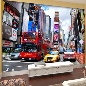 

Modern HD Colorful Streets 3D Stereo Photo Wallpaper Personalized Customization Restaurant Clubs KTV Bar 3D City Mural Wallpaper