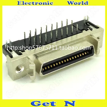

2pcs SCSI Connector CN36 Female Elbow Plug SCSICN36P Female End 90 Degree Adapter