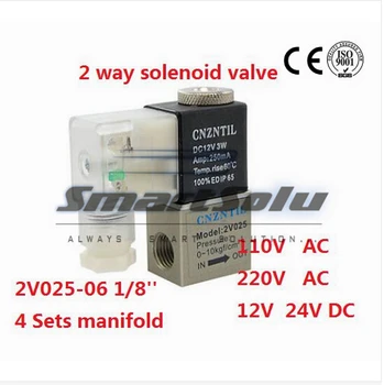 

Free Shipping 10PCS/Lot 1/8" 2 Way Electric Pneumatic Air Solenoid Valve 2V025-06 AC220V