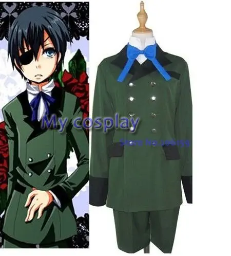 Аниме Black Butler Косплэй одежда-Phantom Детский костюм для вечеринок Косплэй ткань Хэллоуин костюм Бесплатная доставка