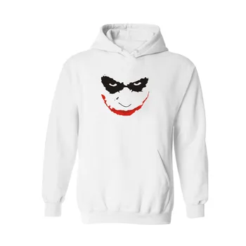 

Classic Smiling Joker White Hooded Sweatshirt Women Brand 2016 Fashion with xxxl Hoodies Batman Hoody Black Navy Blue