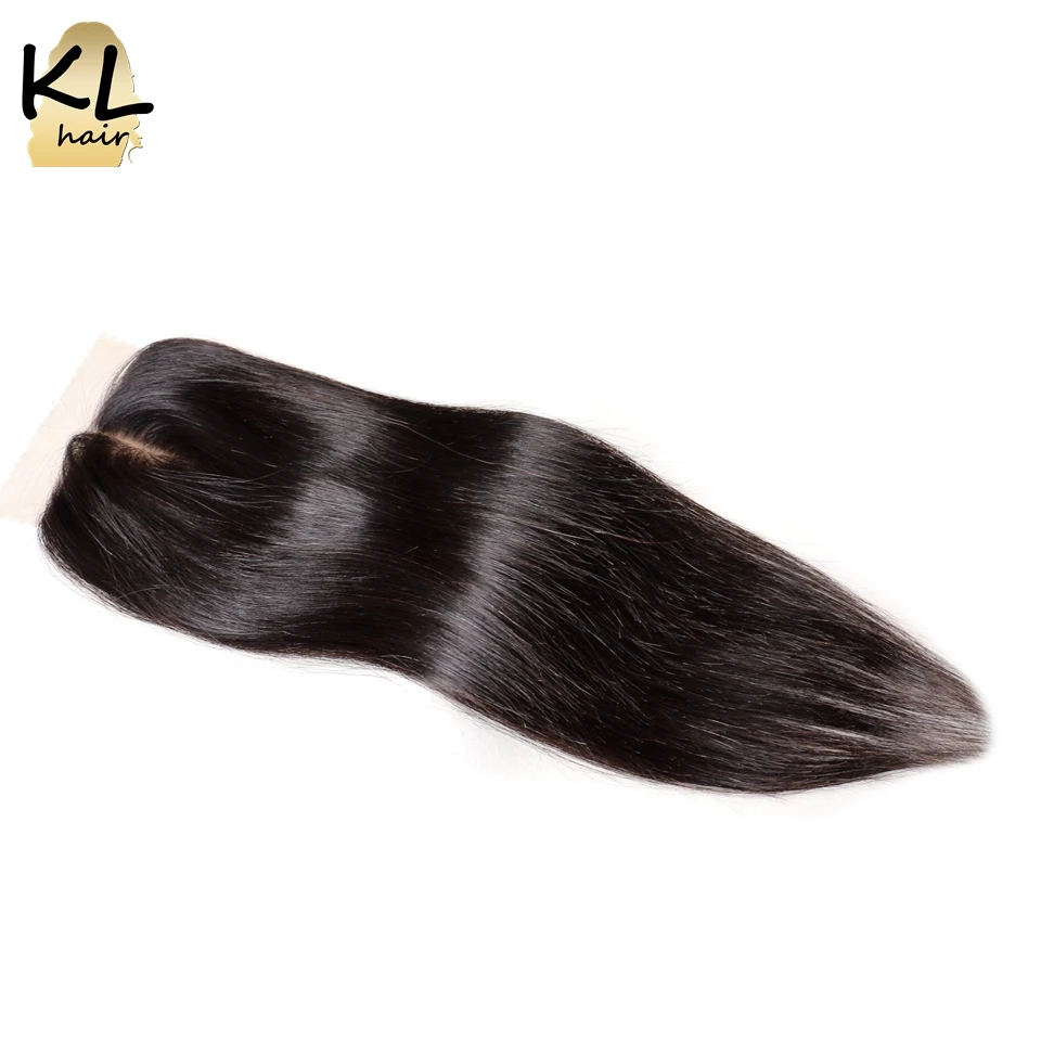 KL шелковая основа, прямые человеческие волосы, бразильские волосы remy, Шелковое кружево, средняя часть, 3 части, отбеленные узлы с детскими волосами