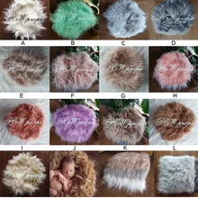 Лидер продаж 85 см x100 плюшевые меховые наряд для фотосессий Винтаж фон для позирования детское одеяло реквизит из искусственного меха пеленать Одеяло крышка