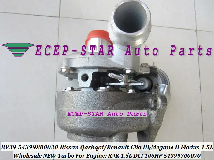 BV39 54399880030 54399700070 TURBO Fit for Nissan Qashqai Renault Clio III Megane II Modus 1.5L DCI 106HP turbocharger engine K9K