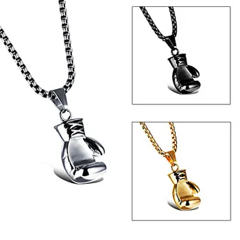 

Boxing Gloves Cool Men's Stainless Steel Necklace