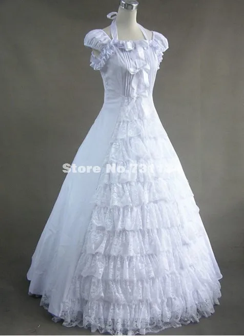 Элегантный белый кружева викторианской платье узор, благородный викторианской платье
