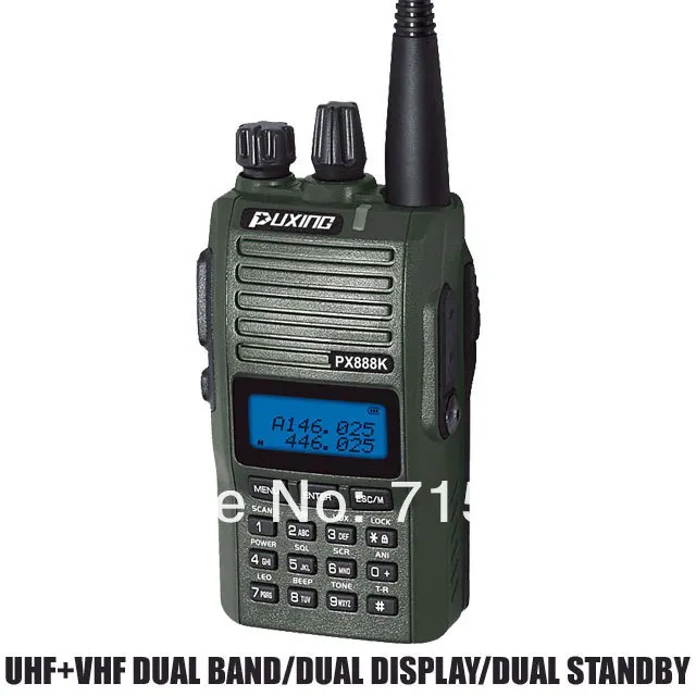 PUXING PX-888K PX CB ham радио двухдиапазонный UHF& VHF 5 Вт двухстороннее радио puxing 888k рация трансивер полицейское оборудование