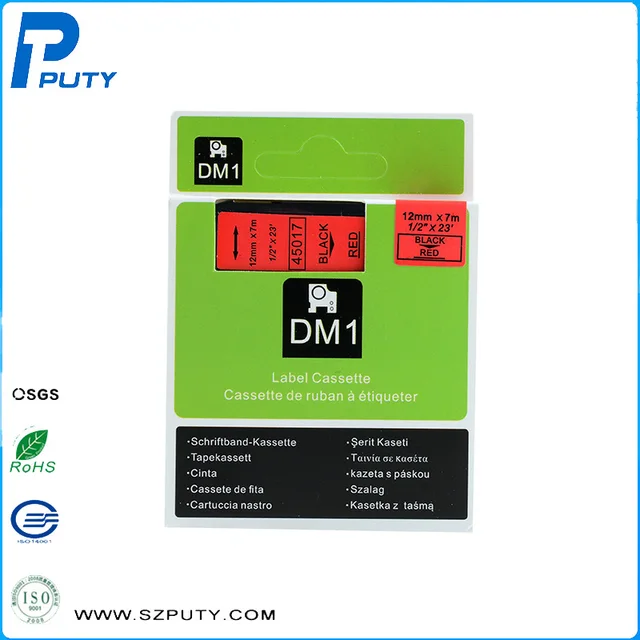 Best Offers Wholesale 10pcs/lot Black on Red Compatible D1 tape DYMO 45017 for Dymo Label Manager printer 210D Best Offers Wholesale 10pcs/lot Black on Red Compatible D1 tape DYMO 45017 for Dymo Label Manager printer 210D