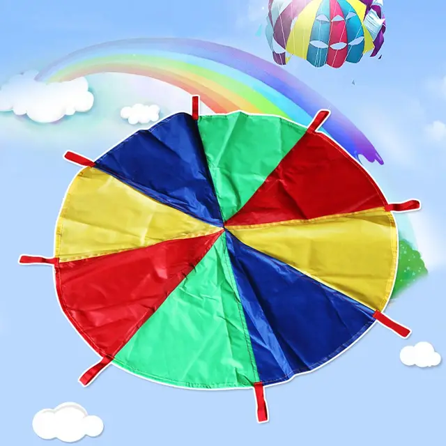 2m 3m Children Kids Play Rainbow Parachute Outdoor Sport Exercise 2m 3m Children Kids Play Rainbow Parachute Outdoor Sport Exercise Group Toy