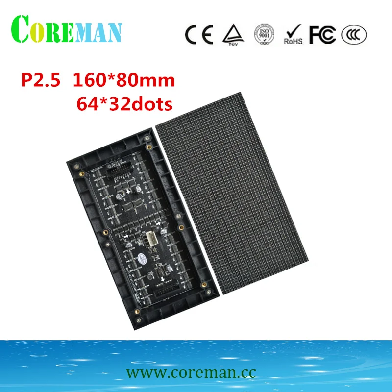 

Factory Direct Wholesale P2.5 indoor led display module P2.5 160*80 64*32 dots led panel P1.667P1.923p2p3p4p5p6p7.61ledmodule