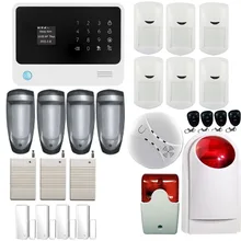Envío de Dhl 2016 2.4G WiFi GPRS GSM SMS de Wireless Home Sistema de Alarma de Intrusión de Seguridad Wifi Cámara IP Humo Detector
