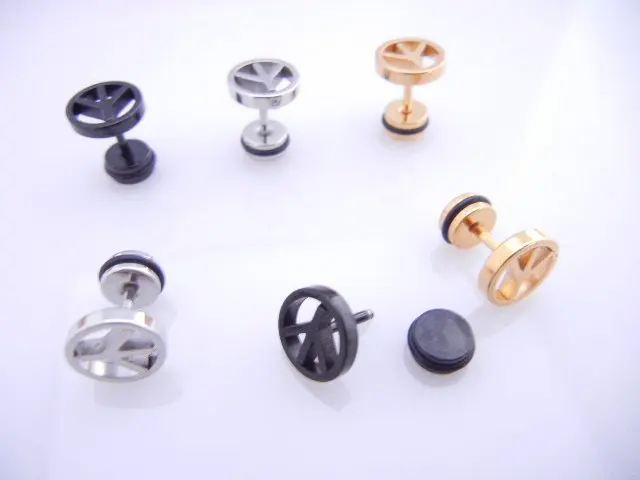 50 шт. Бесплатная пересылка Средства ухода за кожей Jewelry-стержня уха Поддельные беруш Иллюзия уха Туннели серьги