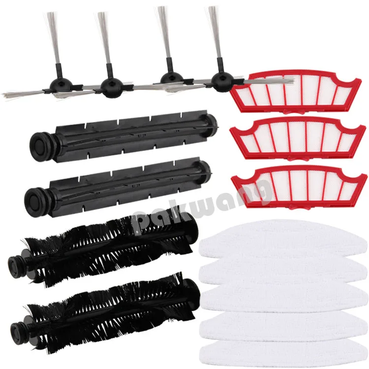 XR210 Robot Vacuum Cleaner Spare Parts : Mop Filter Hair Brush Rubber Brush Side Brush robot vacuum cleaner sq a380 d6601 spare parts hair brush main brush accessories side brush