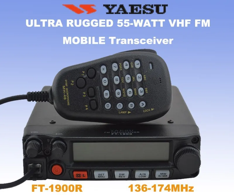 Yaesu CB Автомобильная радиостанция радиоприемопередатчик FT-1900R/E 55 Вт 136-174 МГц VHF FM Мобильный приемопередатчик/Мобильное радио