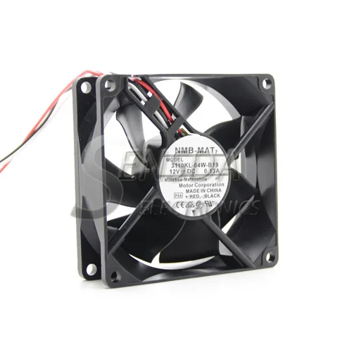 Для НМБ 3110KL-04W-B19 P54 12V 0.13A 80X80X25 мм(8 см), 80 мм Сервер вентилятор охлаждения 8025