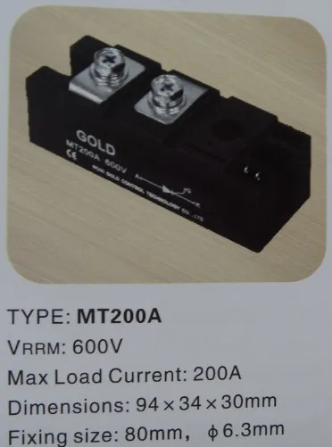 MT200A 1600 VThyristor модули хорошего качества общего тиристорного сварочного аппарата модуль