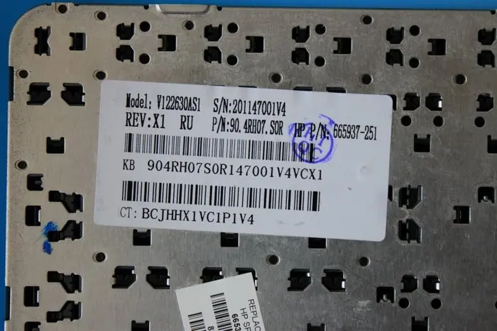 Для HP Pavilion dv6-6000 dv6-6100 dv6-6200 RU черная клавиатура