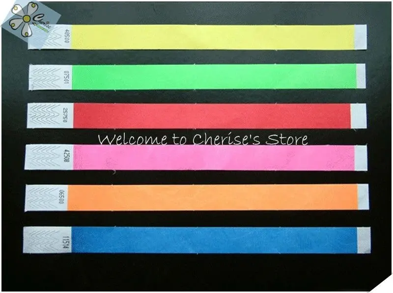 1000 Tyvek 3 4 Orted Color Wristbands Party Bracelet Id 35