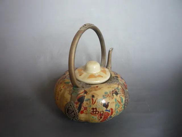 Редкие daoguang (1782-1850) семейному вырос женщин чайник, лучшая коллекция и украшения, Бесплатная доставка