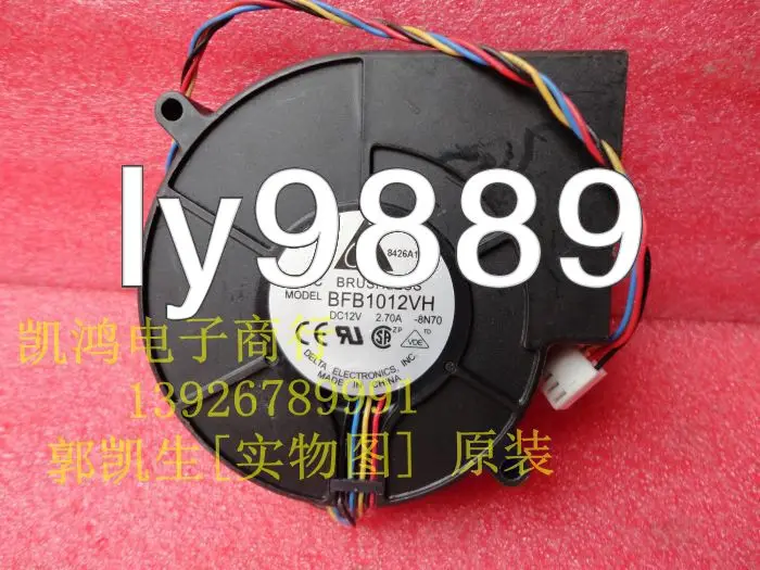 Для Delta BFB1012VH-8N70 12 V 2.70A 9733 9,7 см насилия Турбовентилятор+ вентилятор охлаждения