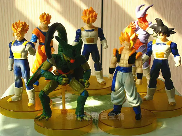 10 компл./лот игрушки Dragon Ball Хрустальные шары 7 см с рисунками из комикса «Жемчуг дракона», Рисунок Набор из 7 шт. Гоку кукла
