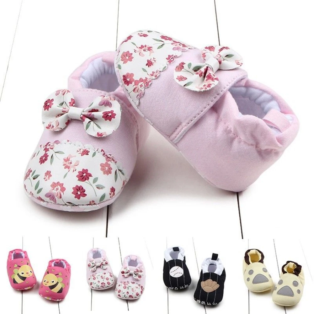 Buy Newborn Toddler Baby Girls Cotton Soft Sole Crib