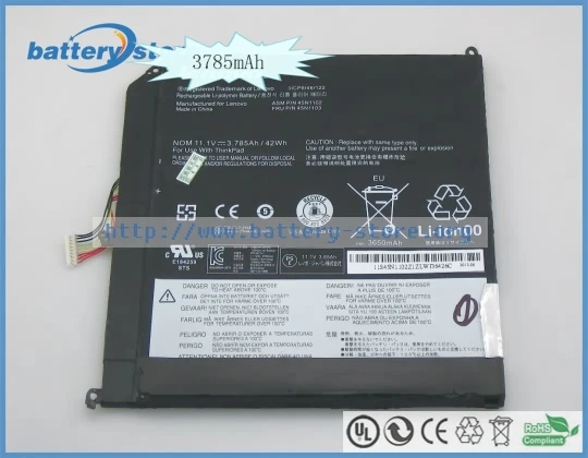 Подлинный 3785 мАч, 42 Вт аккумулятор 45N1102 для LENOVO ThinkPad X1 Helix