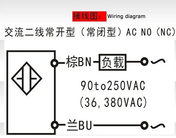 Индуктивный Сенсор, lj24a3-10-j/EZ, ac, 2-Wire НЕТ, приближения